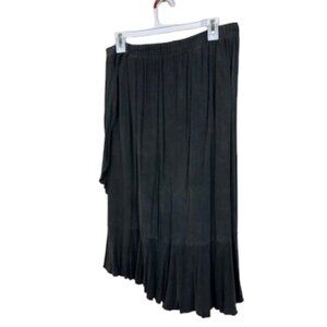 Altar'd State Super Soft Ruffle Wrap Midi Skirt, Gray, Large